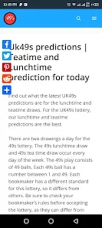 Uk49s predictions for today