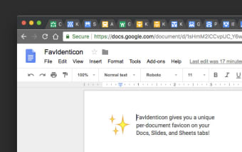 FavIdenticon for Google Docs