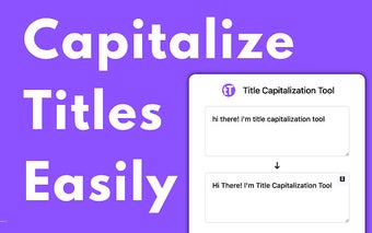 Title Capitalization Tool