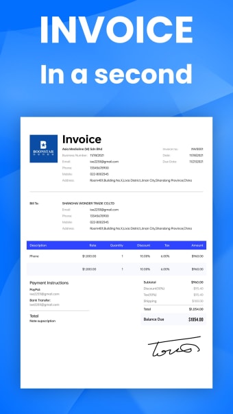 Simple Invoice Maker
