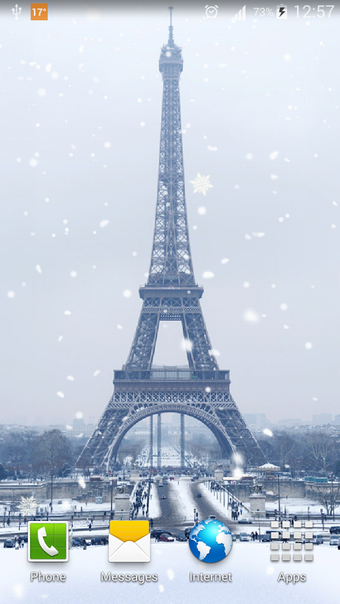 Snow in Paris Live Wallpaper