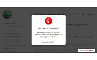 CHP Adblock Detector Blocker