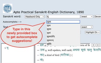 Apte Dictionary Compound Search