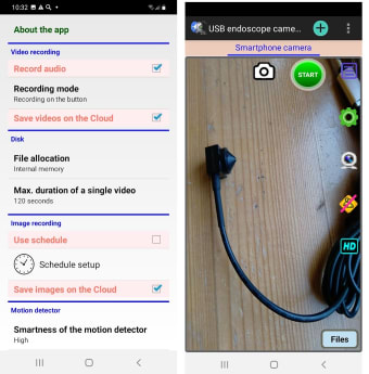 USB OTG camera Endoscope app