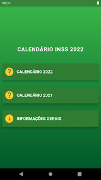 INSS - Calendário 2022