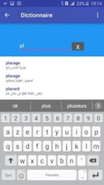 Dictionary French arabe