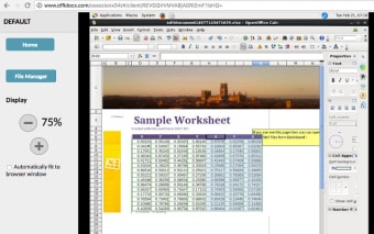 OpenOffice Calc online for xls spreadsheets