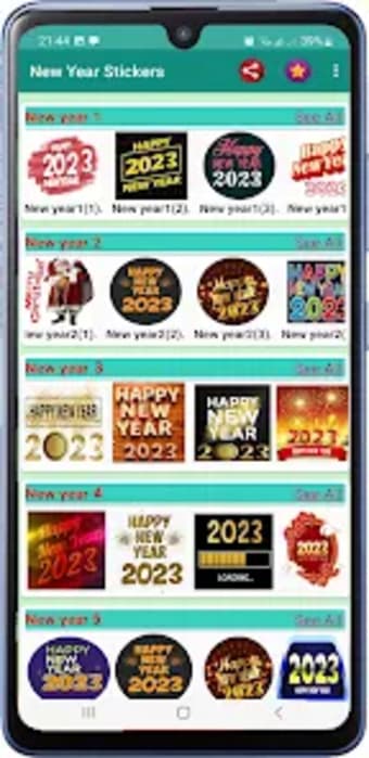 Happy New Year 2023 Stickers