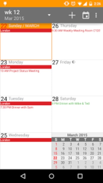 aCalendar Calendar  Tasks