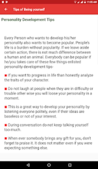 Personality development tips