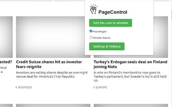 PageControl - Overtake the webpage