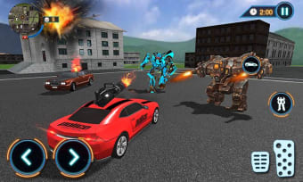 US Police Car Robot Fight Game