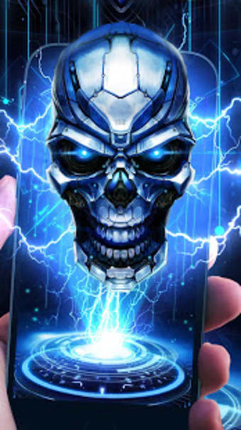 Future Tech Skull Live Wallpaper