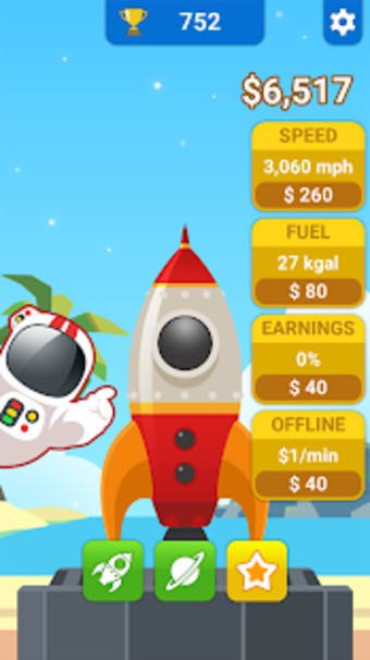 Idle Rocket Sky : Tap Tap Jump