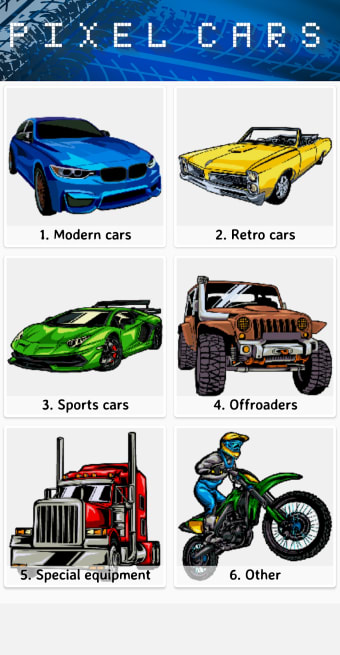 Car Color by Number  Pixel Car Coloring Book
