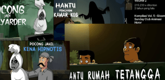 Kartun Horor - Pocong vs Hantu