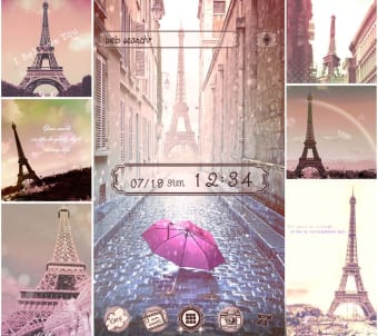 Theme Rain at the Eiffel Tower