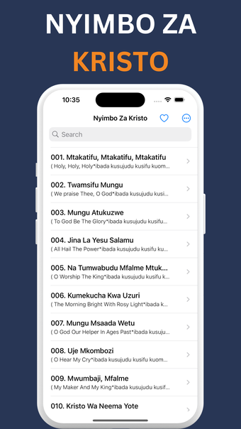 Nyimbo Za Kristo  Kiswahili