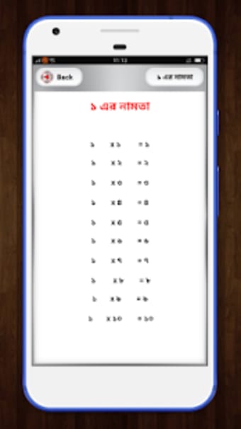 Bangla Namta Book - বল নমত - Math tables