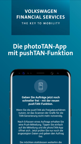 VW Financial Services photoTAN