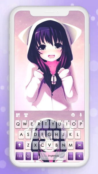 Anime Cat Girl Keyboard Background