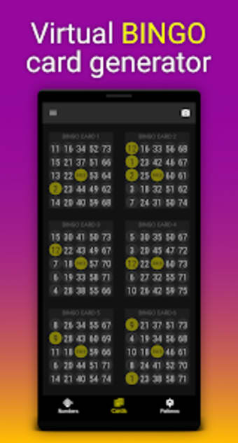 SnapBingoX Virtual Bingo Cards
