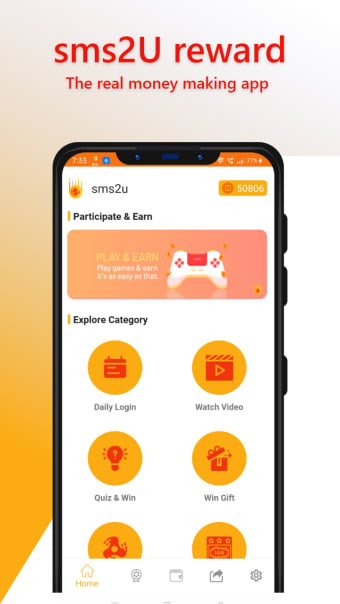 sms2U reward - Daily Earning app