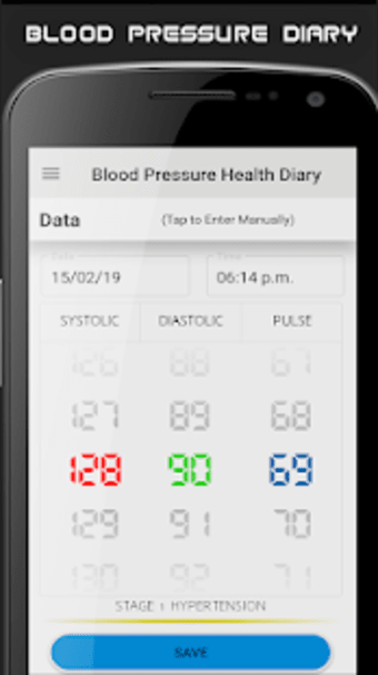 Blood Pressure Diary : Evaluation Info Log History