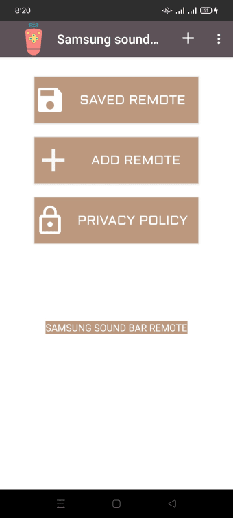 Samsung sound bar remote