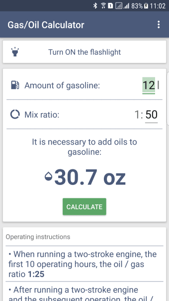 GasOil Calculator