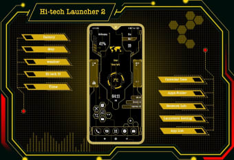 Hi-tech Launcher 2 - Future UI