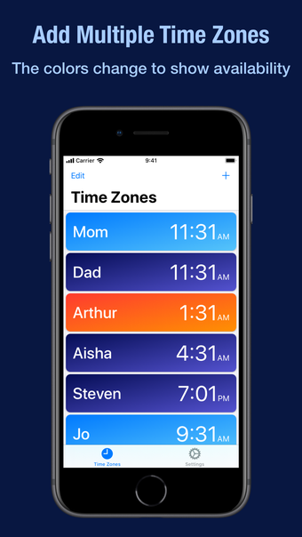 Zones - Time Zone Tracker