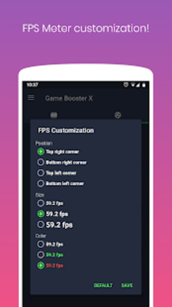 Game Booster X: Better Game Play  FPS Meter