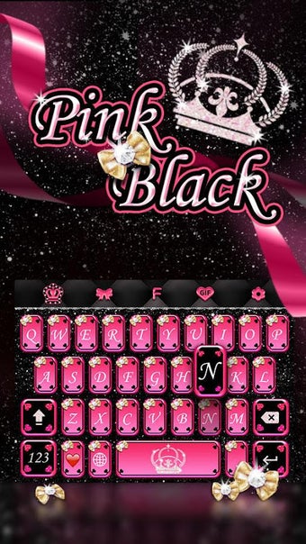 Pink Black Keyboard Theme