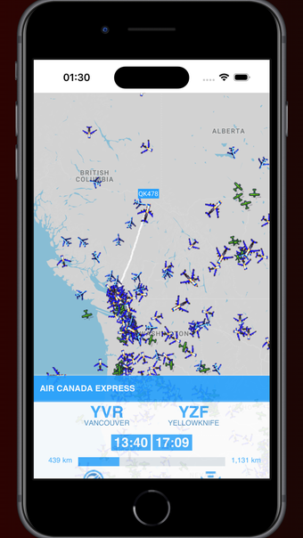 Air Canada : Live Flight Radar