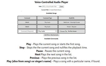 Voice Controlled Media Player