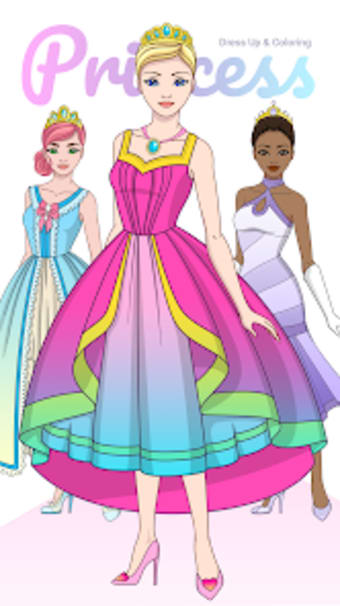 Princess Dress Up  Coloring