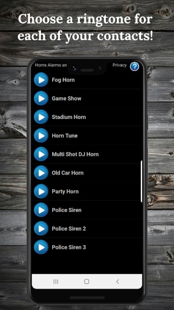 Horns Alarms and Sirens Ringtones