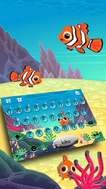 Animated Crown Fish Keyboard Theme