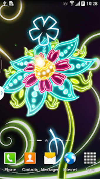 Neon Flowers Live Wallpaper