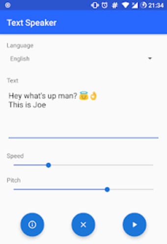 Let your Mobile speak - Text Speaker