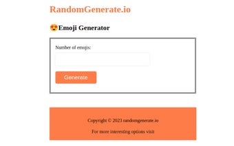 Random Emoji Generator