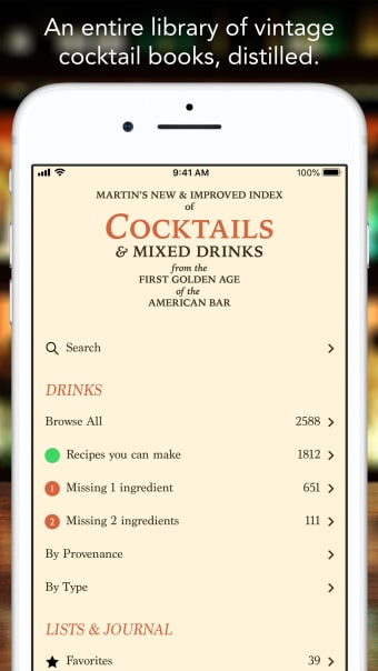 Martins Index of Cocktails