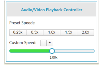 Audio/Video Playback Speed Controller