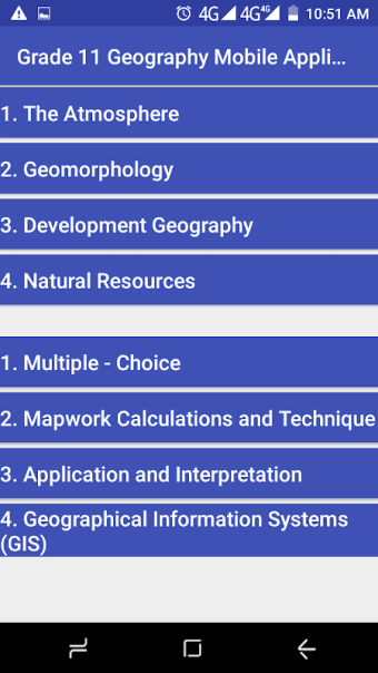 Grade 11 Geography Mobile Application