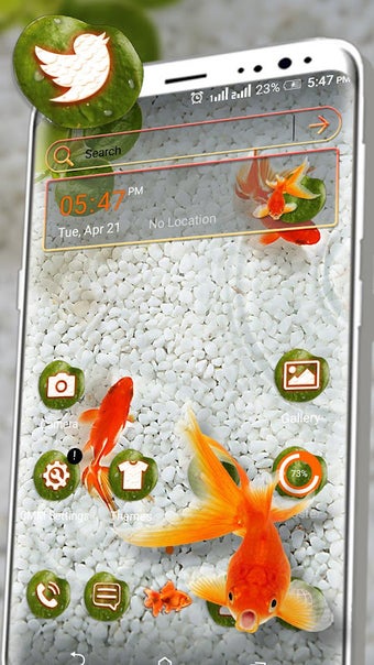 Koi Fish Water Launcher Theme