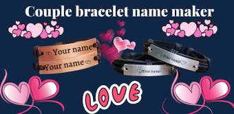 Couple bracelet name maker