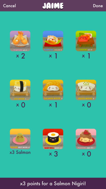 Sushi Go Score Calculator