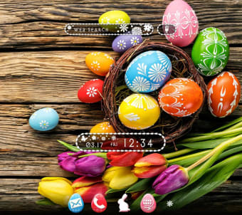 Easter Eggs & Tulips Theme