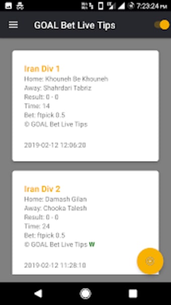 GOAL BET LIVE TIPS  - Inplay tips  predictions